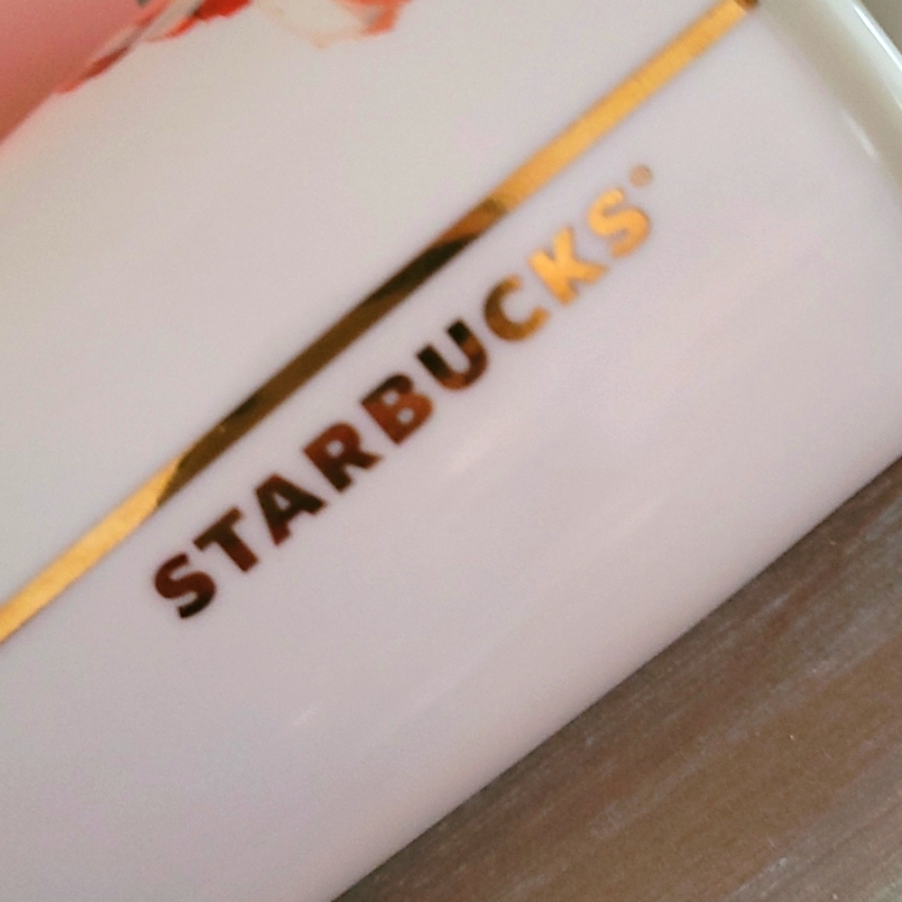 Starbucks 2015 Floral Ceramic Travel Mug - Picture 5 of 6